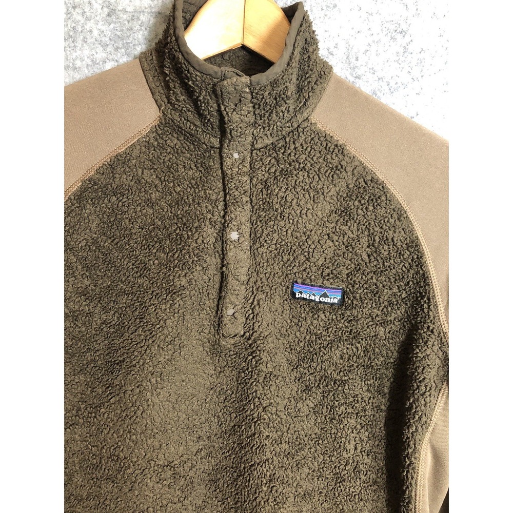 Vintage Patagonia Fleece Small Brown Deep Pile Los Losbos Snap-T Pullover Jacket